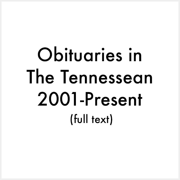 obituaries in the tennessean 2001 present