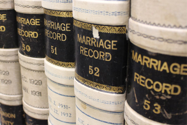 marriage record books