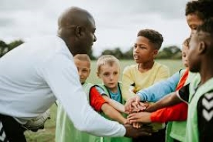 A coach with players