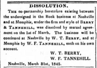 Tennessean clipping from April 4th, 1845