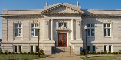 East Branch Library exterior in afternoon