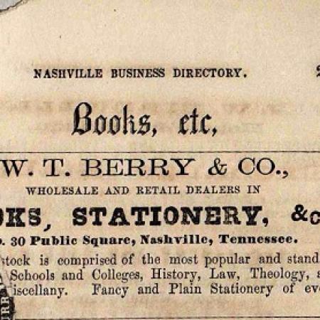Listing for W.T. Berry & Co. in 1859 
